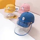 Face Cap Baseball Caps And Hats 2020 Anti-spitting Children Face Cap Shield Baseball Kid Hat With Plastic Face Shield