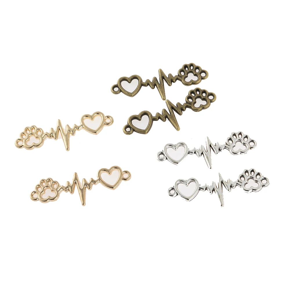 Love Heart Electrocardiogram Connector Charms Alloy Jewelry Findings Gold Silver Antique Bronze Color 33*12mm
Love Heart Electrocardiogram Connector Charms Alloy Jewelry Findings Gold Silver Antique Bronze Color 33*12mm
