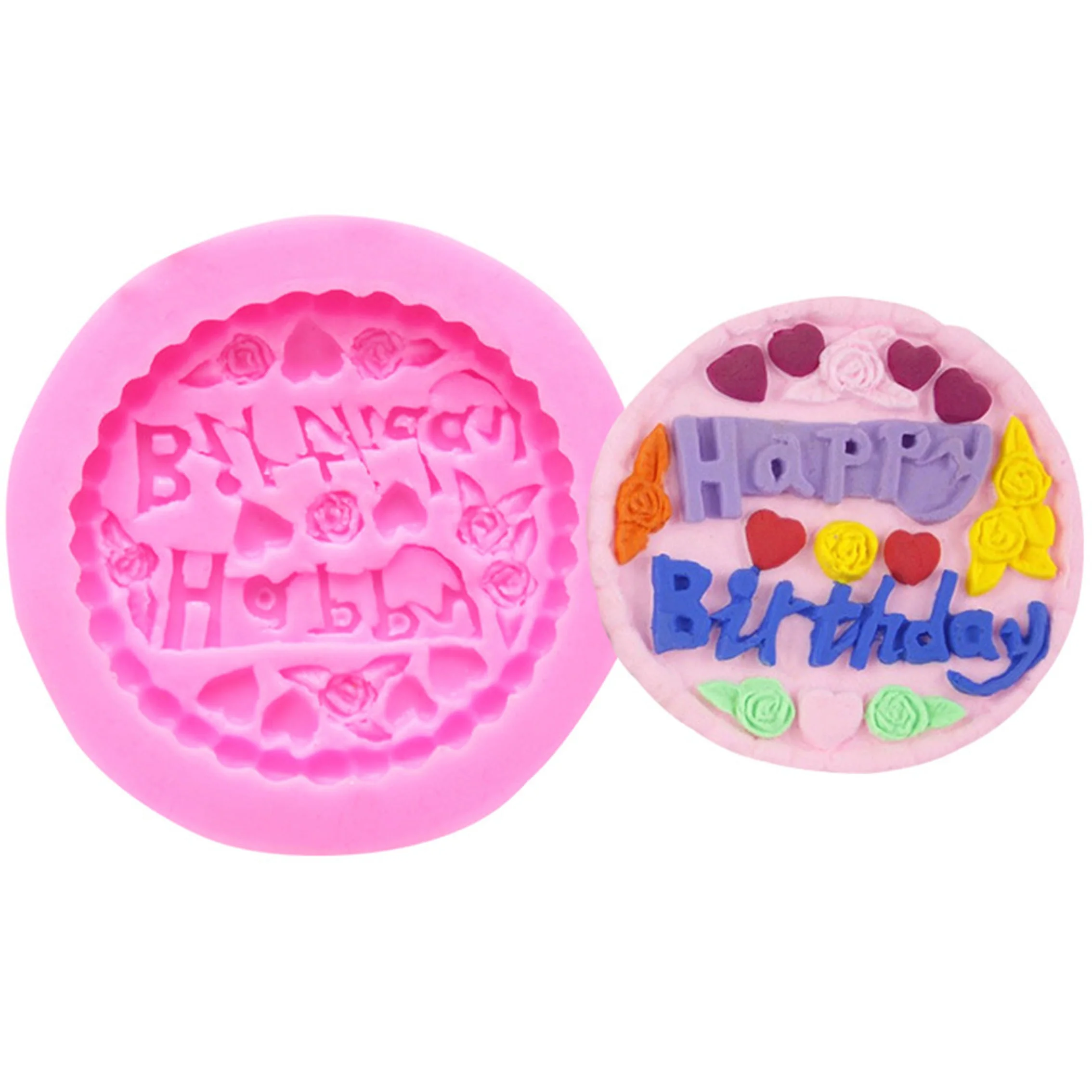 New Design Happy Birthday Fondant Cake Silicone Mold Chocolate Card Decoration Molds For Chocolate Decoration Baking, Pink
New Design Happy Birthday Fondant Cake Silicone Mold Chocolate Card Decoration Molds For Chocolate Decoration Baking, Pink