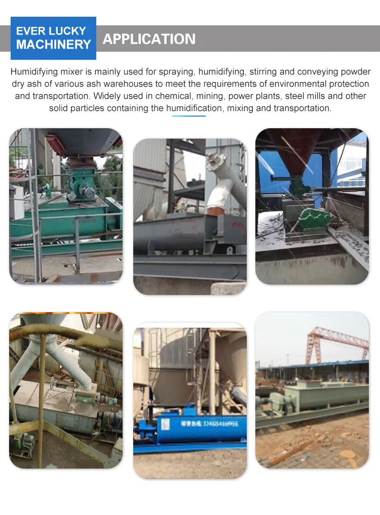High efficient double shaft dust humidifying mixer