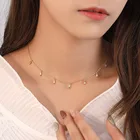 Gift Jewelry Chain Fashion 18K Gold Plated Women Jewelry Dainty Chain Teardrop Choker 925 Sterling Silver Necklace