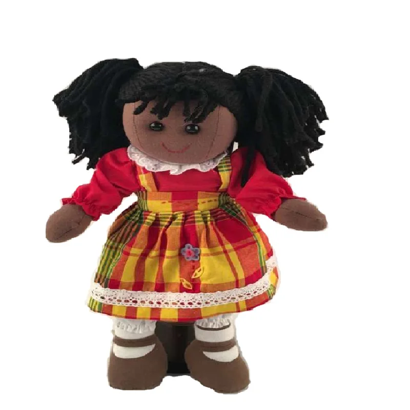 black fabric dolls