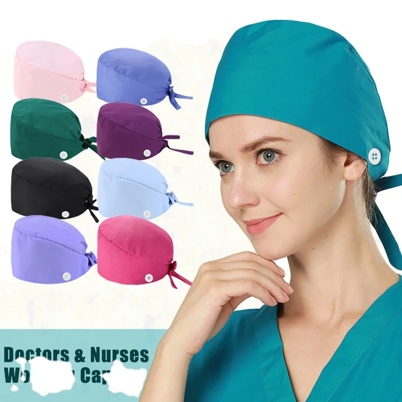 Custom Hat Nurse Working Hat with Button Sweatband Adjustable Tie Back Hats Multiple Color
Custom Hat Nurse Working Hat with Button Sweatband Adjustable Tie Back Hats Multiple Color