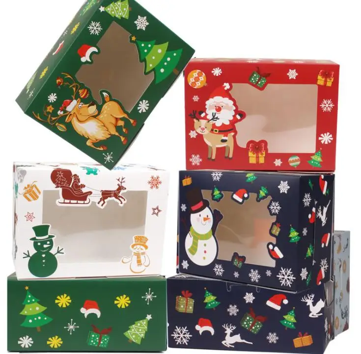 Cardboard Portable Christmas Gift Box Party Favor Holders Candy Box Cookie Boxes With Snowman Santa Claus, 4 color
Cardboard Portable Christmas Gift Box Party Favor Holders Candy Box Cookie Boxes With Snowman Santa Claus, 4 color