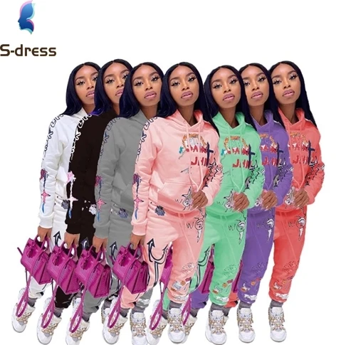 2020 Winter Autumn Letter Print Hooded Collar Clothes Women Black Girls Sportswear Tracksuit Two Piece Set Casual Sports Set
2020 Winter Autumn Letter Print Hooded Collar Clothes Women Black Girls Sportswear Tracksuit Two Piece Set Casual Sports Set