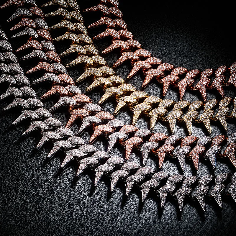 2021 Bling Zirconia 25MM Thick Thorns Cuban Chain Necklaces For Men Jewelry Hip Hop Spiked Cuban Chain
2021 Bling Zirconia 25MM Thick Thorns Cuban Chain Necklaces For Men Jewelry Hip Hop Spiked Cuban Chain