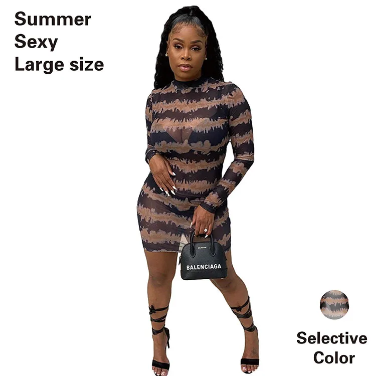 Mujer Vestido Fashionable Woman Fall Short Skirt Stripe Printing Transparent Sexy Mini Clubwear Big Size Clothes Dress, Picture color
Mujer Vestido Fashionable Woman Fall Short Skirt Stripe Printing Transparent Sexy Mini Clubwear Big Size Clothes Dress, Picture color