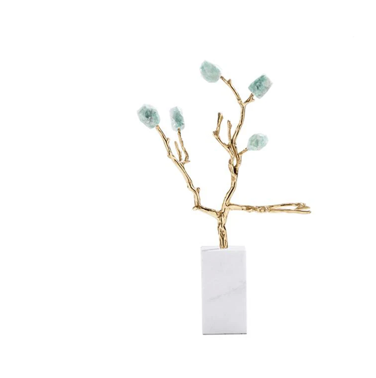 Blue natural crystal stone brass lucky tree table ornament marble base hotel living room copper tree decoration, Gold/blue
Blue natural crystal stone brass lucky tree table ornament marble base hotel living room copper tree decoration, Gold/blue