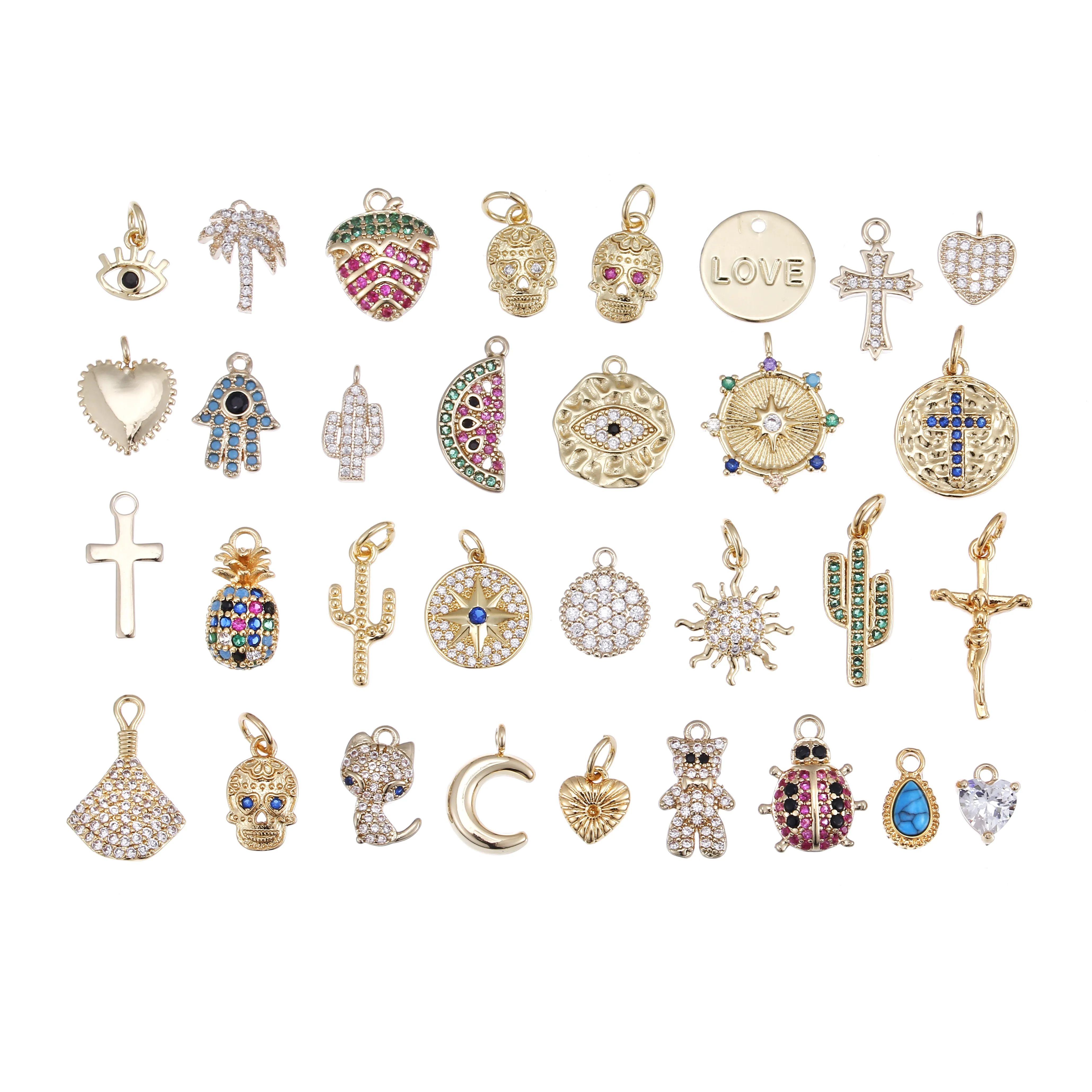 Wholesale Fashion Jewelry Copper Cactus Cross Heart Cubic Zirconia DIY Gold Charm Pendant
Wholesale Fashion Jewelry Copper Cactus Cross Heart Cubic Zirconia DIY Gold Charm Pendant