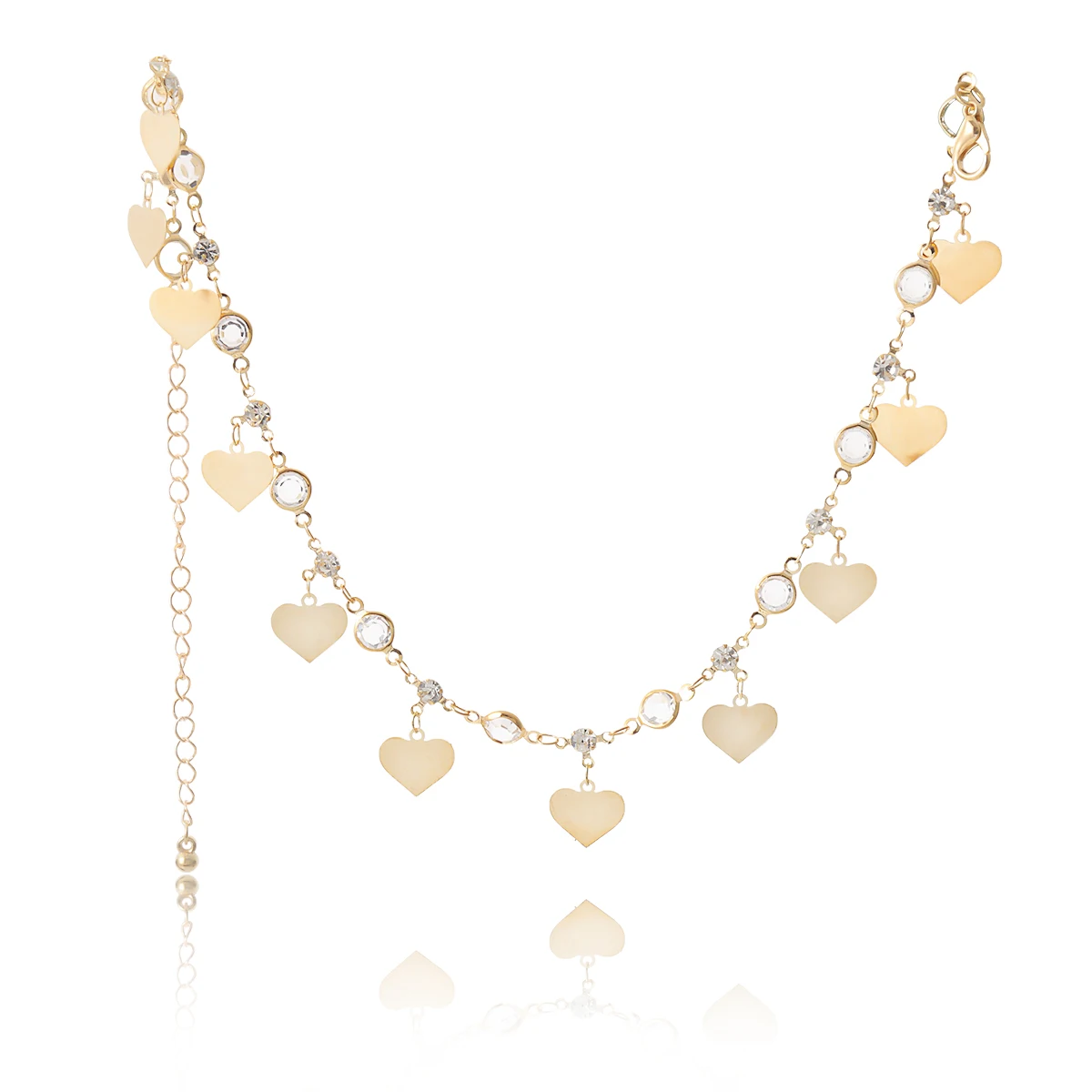 Short stitching heart-shaped necklace with female diamonds and mix and match necklace
Short stitching heart-shaped necklace with female diamonds and mix and match necklace