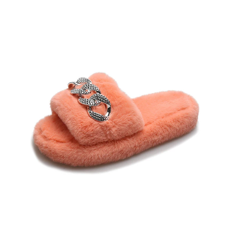 MMX06 Trendy Chain Decorated Thick Sole Size US11 Fashion Fall Winter House Shoes Furry Slippers Manufacturer, As picture or custom
MMX06 Trendy Chain Decorated Thick Sole Size US11 Fashion Fall Winter House Shoes Furry Slippers Manufacturer, As picture or custom