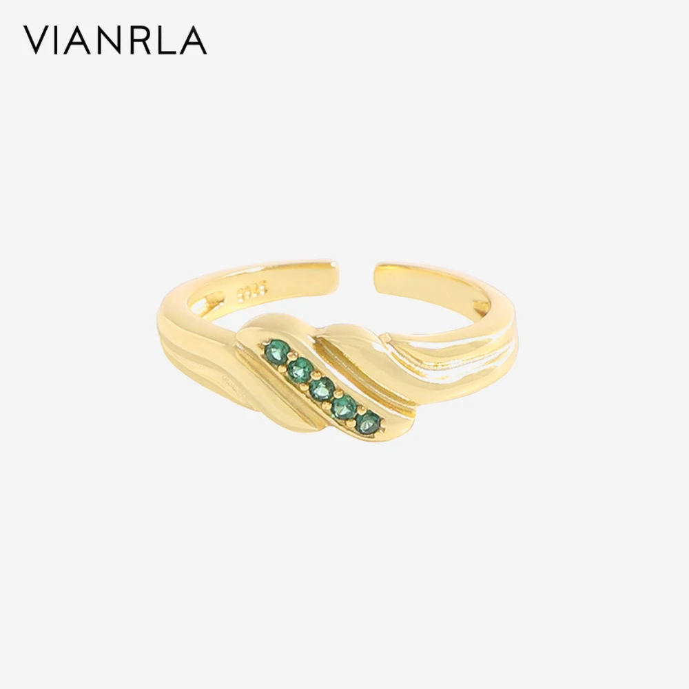 VIANRLA 925 Sterling Silver Green Zircon Ripple Shape Ring Minimalist Daily 18k Gold Plated Women Jewelry Gift Drop Shipping
VIANRLA 925 Sterling Silver Green Zircon Ripple Shape Ring Minimalist Daily 18k Gold Plated Women Jewelry Gift Drop Shipping
