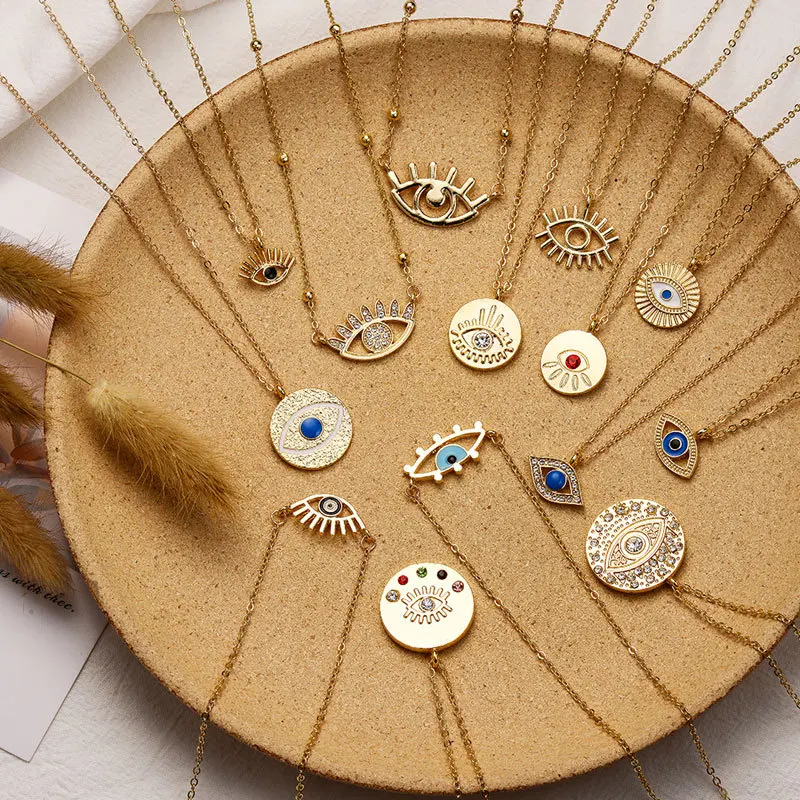 Evil Eyes Charms Jewelry Gold Plated Multi Design Pendant Necklace Angel Eyes Necklace
Evil Eyes Charms Jewelry Gold Plated Multi Design Pendant Necklace Angel Eyes Necklace