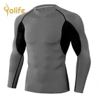 Yolife Compression Shirts Rashgard 2020 Men Long Sleeve Bodybuilding Breathable Mesh Sport Shirt Running T shirt