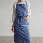 Custom printing recycle linen cotton apron cooking of kitchen/working