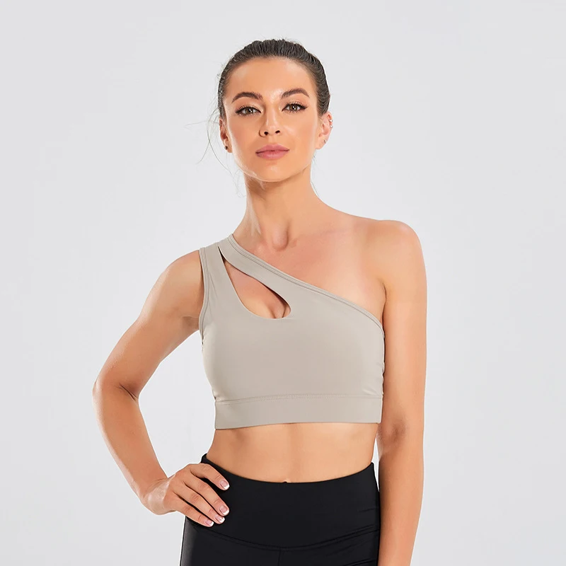 High quality womens tank tops yoga one shoulder sports bra yoga bra large sports bra top, Customized colors
High quality womens tank tops yoga one shoulder sports bra yoga bra large sports bra top, Customized colors