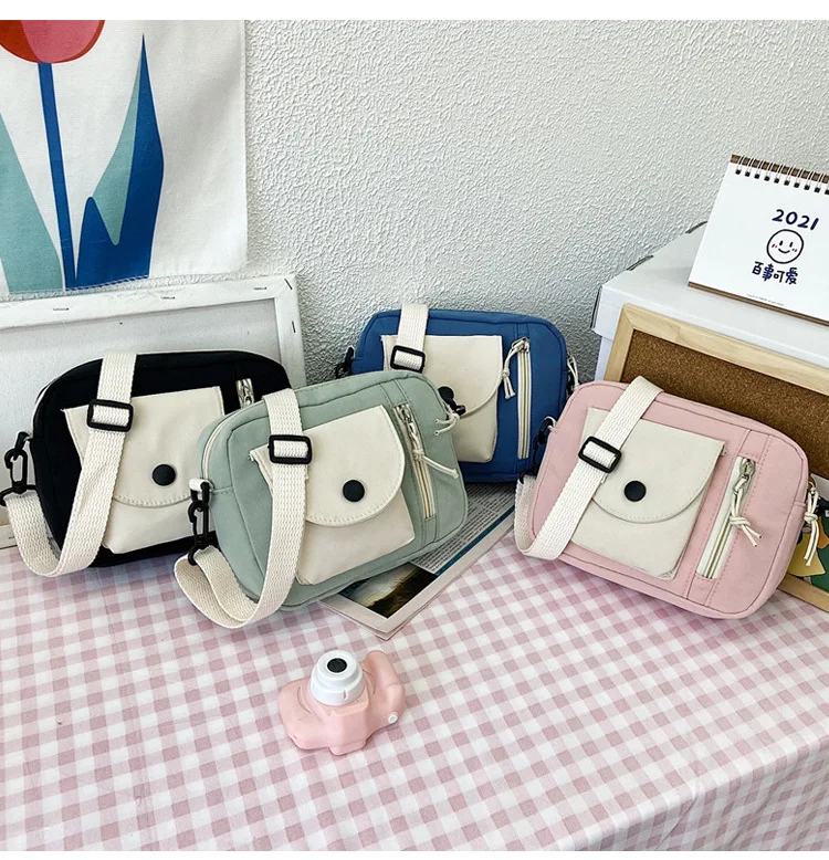 Fashion Designer Messenger Bag Canvas Sling Bag Shoulder Bag Women With Small Pocket
Fashion Designer Messenger Bag Canvas Sling Bag Shoulder Bag Women With Small Pocket