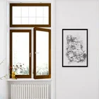 Customized size wood clad aluminum window, windows doors with modern simple design