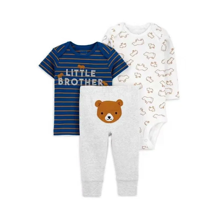 100% cotton three-piece suit new born baby clothes soft unisex spring cute baby romper set bodysuits
100% cotton three-piece suit new born baby clothes soft unisex spring cute baby romper set bodysuits
