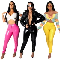 B91695 2019 hot sale PU long pant for women street style trousers woman thickened artificial leather long pants
B91695 2019 hot sale PU long pant for women street style trousers woman thickened artificial leather long pants