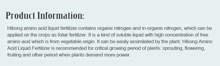 Premium Organic liquid foliar amino acids fertilizer