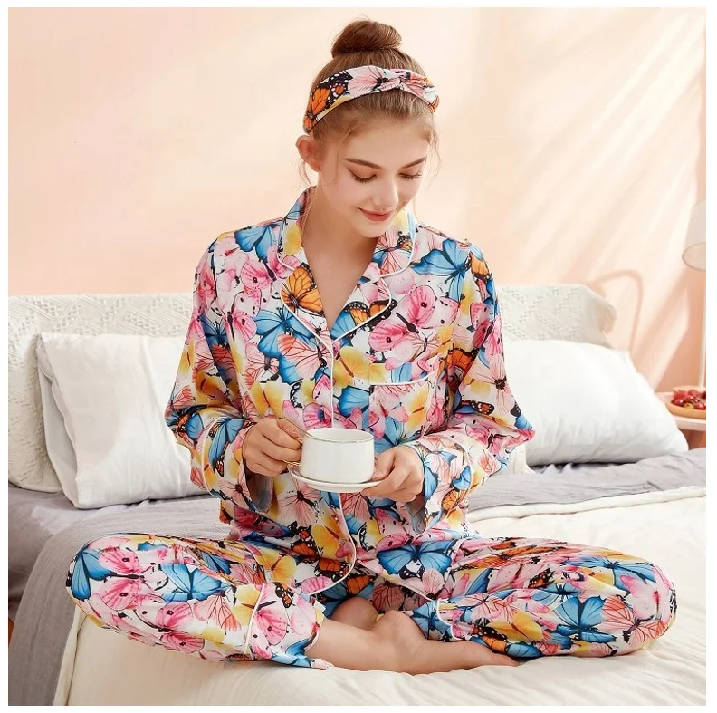 202021 Cute Pajamas Set Ladies With Headband Summer Silk Pajamas Set Girls Sleepwear Pajamas Girls Sleepwear
202021 Cute Pajamas Set Ladies With Headband Summer Silk Pajamas Set Girls Sleepwear Pajamas Girls Sleepwear