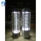 Tempered glass display stand cosmetics boutique mobile phone watch rotating display cabinet glass oral model showcase