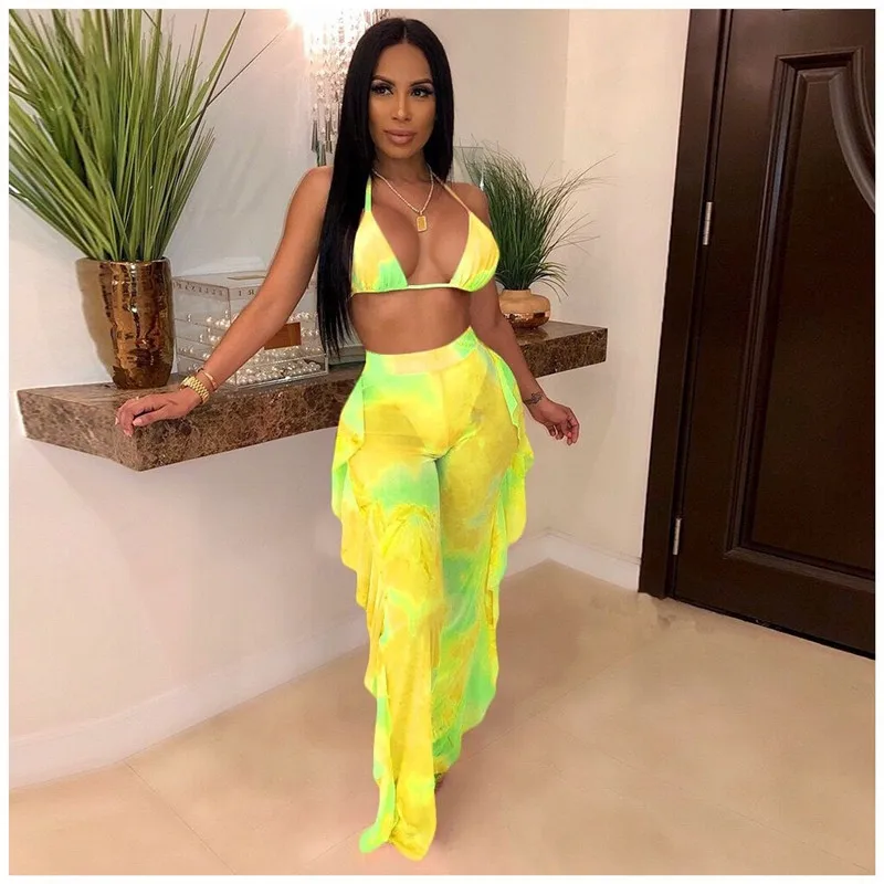 D3625 Strict Quality Controls Women Sexy Tie Dye Bikini Suit And Long Pant Swiimwear
D3625 Strict Quality Controls Women Sexy Tie Dye Bikini Suit And Long Pant Swiimwear