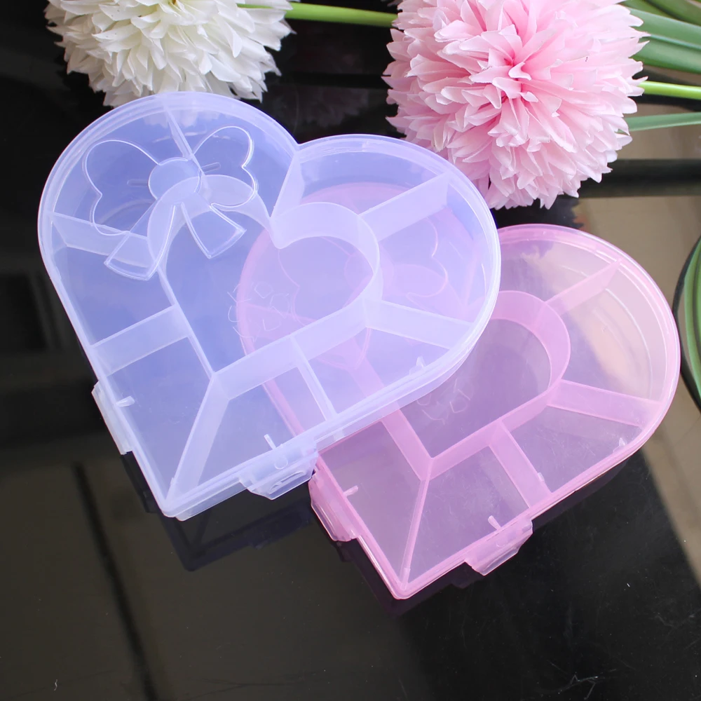 Clear Heart Jewelry Box Storage For DIY Accessories Beads Handmade Crafts Portable Organizer Plastic Container Case, As picture
Clear Heart Jewelry Box Storage For DIY Accessories Beads Handmade Crafts Portable Organizer Plastic Container Case, As picture