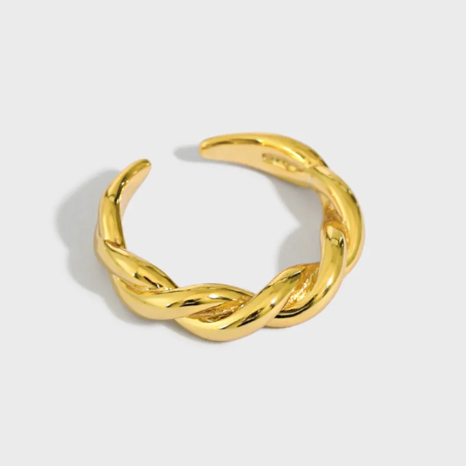 MR01024 trendy 925 sterling Silver ring 18K gold plated jewelry twist ring adjustable ring for women
MR01024 trendy 925 sterling Silver ring 18K gold plated jewelry twist ring adjustable ring for women