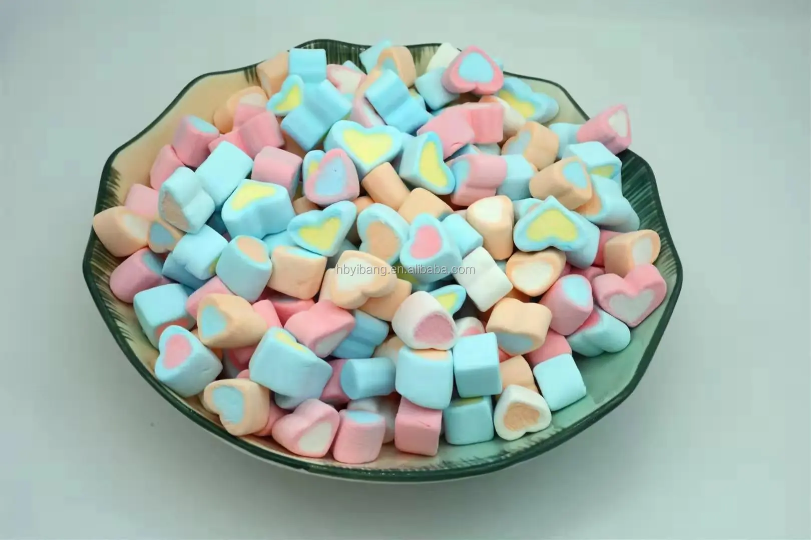 export quality kids favourite sweet heart shape mashmallow