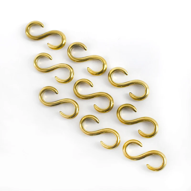 MeeTee F1-43 Diy Leather Luggage Hardware Accessories S-shaped Brass Solid Hook Buckle, Gold
MeeTee F1-43 Diy Leather Luggage Hardware Accessories S-shaped Brass Solid Hook Buckle, Gold