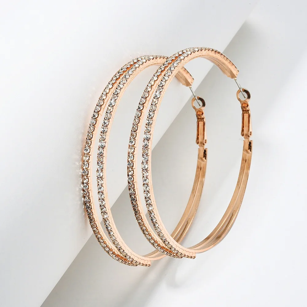 2021 Hot Selling Fashion Personalized Alloy Earring Double C Rose Gold Crystal Hoop Earrings, Gold, rose gold, silver
2021 Hot Selling Fashion Personalized Alloy Earring Double C Rose Gold Crystal Hoop Earrings, Gold, rose gold, silver