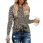 J86 top 2019 Newest Hot Women Leopard Print T Shirt Ladies Long Sleeve Casual Top Tee Women Autumn Wear Plus Size