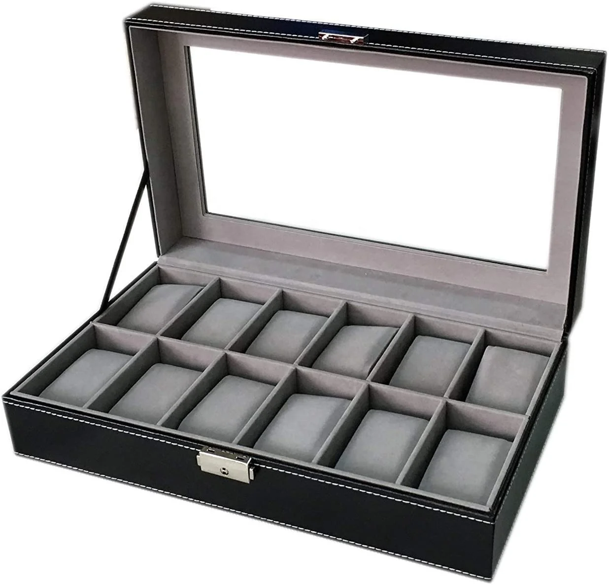 Amazon Hot Selling Custom leather watch box jewelry organizer, customer design leather case for watch with lock, Black color
Amazon Hot Selling Custom leather watch box jewelry organizer, customer design leather case for watch with lock, Black color