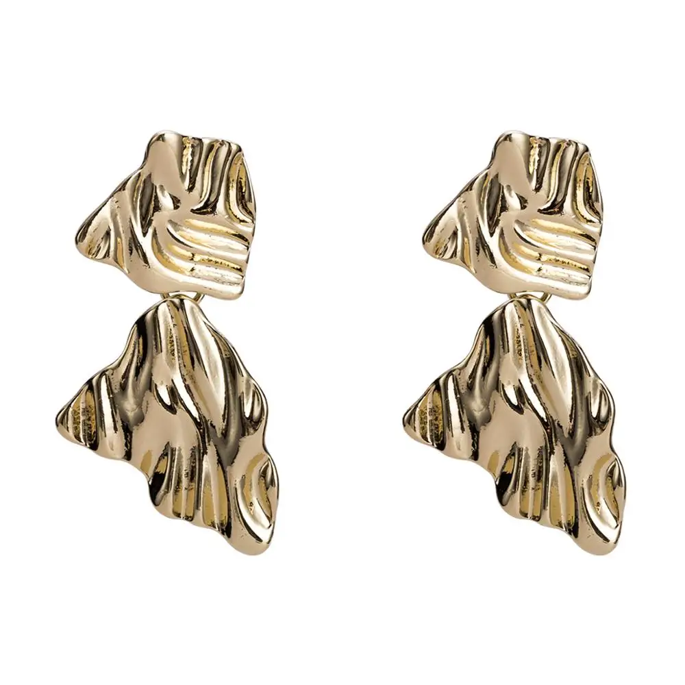 High Quality Gold Tone Personalized Dangle Earrings Real Gold Plated Double Part Irregular Geometric Drop Earrings, Gold;silver
High Quality Gold Tone Personalized Dangle Earrings Real Gold Plated Double Part Irregular Geometric Drop Earrings, Gold;silver
