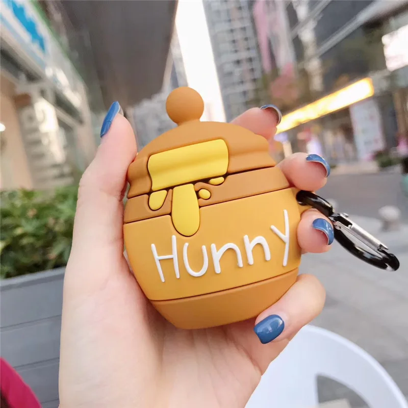 Cute Cartoon 3D Hunny Can Bottle Silicone Character Designs For Air Pods Cover For Apple Airpods 1 2 pro Case
Cute Cartoon 3D Hunny Can Bottle Silicone Character Designs For Air Pods Cover For Apple Airpods 1 2 pro Case