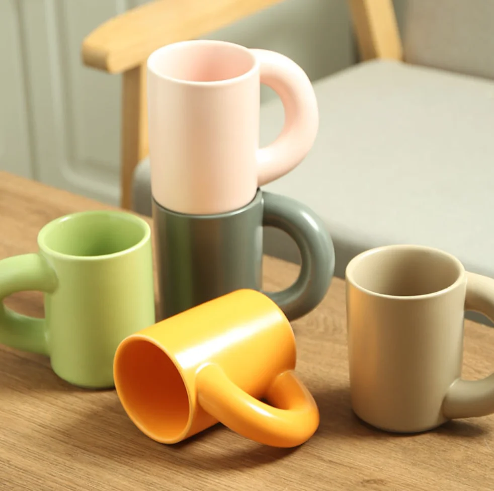 ins hot selling amazon Nordic ins wind net celebrity big ear cup crooked handle ceramic thick handle water mug coffee mug, Silver/blue/yellow/green
ins hot selling amazon Nordic ins wind net celebrity big ear cup crooked handle ceramic thick handle water mug coffee mug, Silver/blue/yellow/green