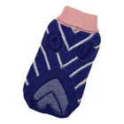 Jacquard Diagonal bar dog cat pet cloth clothes clothing sweater apparel coat jacket jumper dress wear