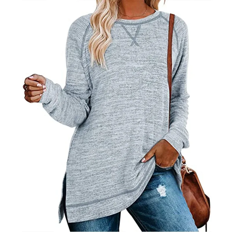 CL-0398 Hot Sales Solid Color Sweatshirt Cross Loose Round Neck Pullover Top Casual Custom Factory Cheap Women Sweatshirt, 9 colors
CL-0398 Hot Sales Solid Color Sweatshirt Cross Loose Round Neck Pullover Top Casual Custom Factory Cheap Women Sweatshirt, 9 colors