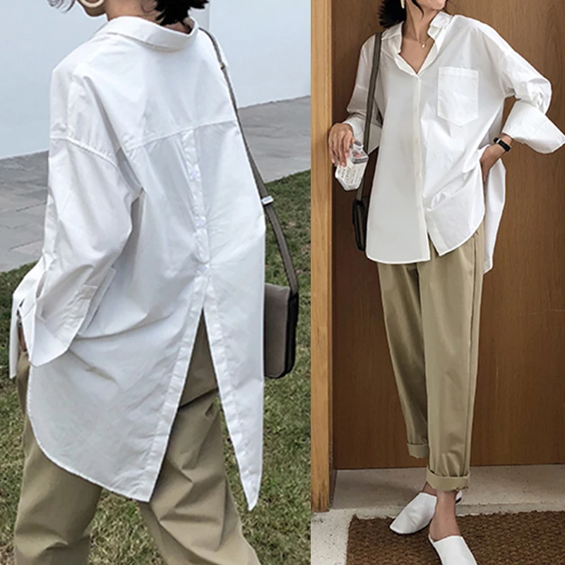 Women's Blouse 2020 Fashion White Shirts Celmia Lapel Casual Solid Long Sleeve Buttons Asymmetric Tops Ladies Baggy Blusas S-5XL, Black,white,red,light blue
Women's Blouse 2020 Fashion White Shirts Celmia Lapel Casual Solid Long Sleeve Buttons Asymmetric Tops Ladies Baggy Blusas S-5XL, Black,white,red,light blue