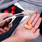 Factory direct 304 stainless steel shrimp peeling tongs shelling shrimp opener kitchen gadgets