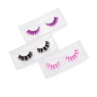Eyelashes Eyelash Private Brand Vendor Christmas Party Color Eyelashes Mink Fluffy Cruelty Free 100% Real Mink Eyelash