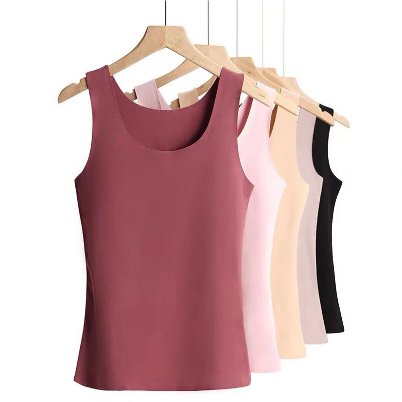 Thermal Underwear Warm Body Tops Vest Women Slim Seamless Sleeveless Bras Winter Warm Warm Lady Tops, 5 colors
Thermal Underwear Warm Body Tops Vest Women Slim Seamless Sleeveless Bras Winter Warm Warm Lady Tops, 5 colors
