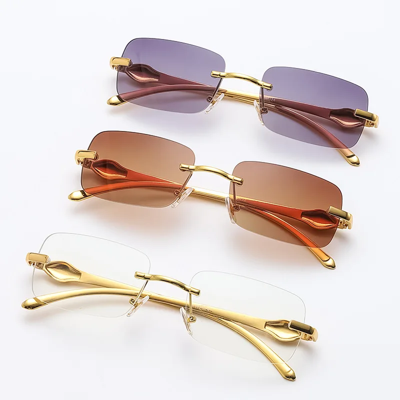 Frameless Square Sun Glasses Animals Decorative Shades Colorful Retro Leopard Head Sunglasses Women Men
Frameless Square Sun Glasses Animals Decorative Shades Colorful Retro Leopard Head Sunglasses Women Men