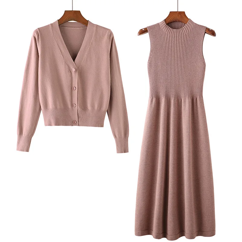 2021 New Early Long-sleeve Woolen Skirt Loose Knitted Cardigan Women 2 Piece Autumn Skirt Sweater Dress Set
2021 New Early Long-sleeve Woolen Skirt Loose Knitted Cardigan Women 2 Piece Autumn Skirt Sweater Dress Set