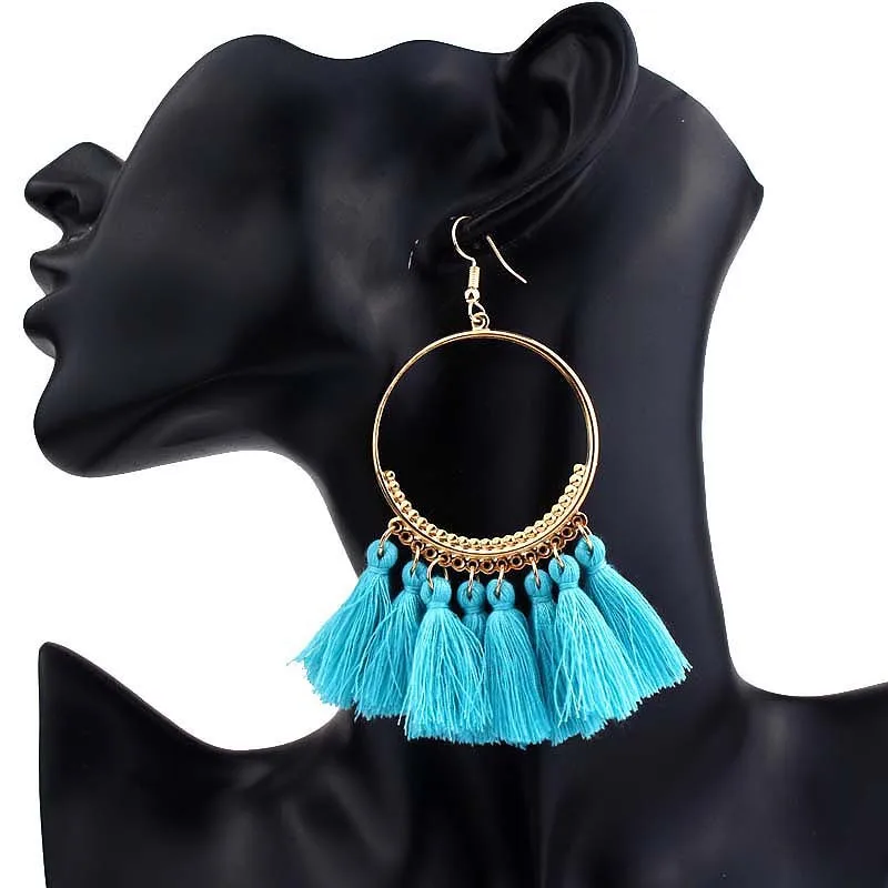 fashion designer earrings tassel big size statement Bohemian wholesale high plating jewelry gift, Colorful
fashion designer earrings tassel big size statement Bohemian wholesale high plating jewelry gift, Colorful