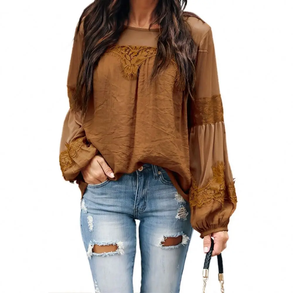 Fashion Lantern-Sleeve Lace Patchwork Women Tops Blouses and T Shirts, White, black, red, sky blue, yellow
Fashion Lantern-Sleeve Lace Patchwork Women Tops Blouses and T Shirts, White, black, red, sky blue, yellow