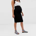 Wholesale Long custom black high waist maternity women's pencil skirt