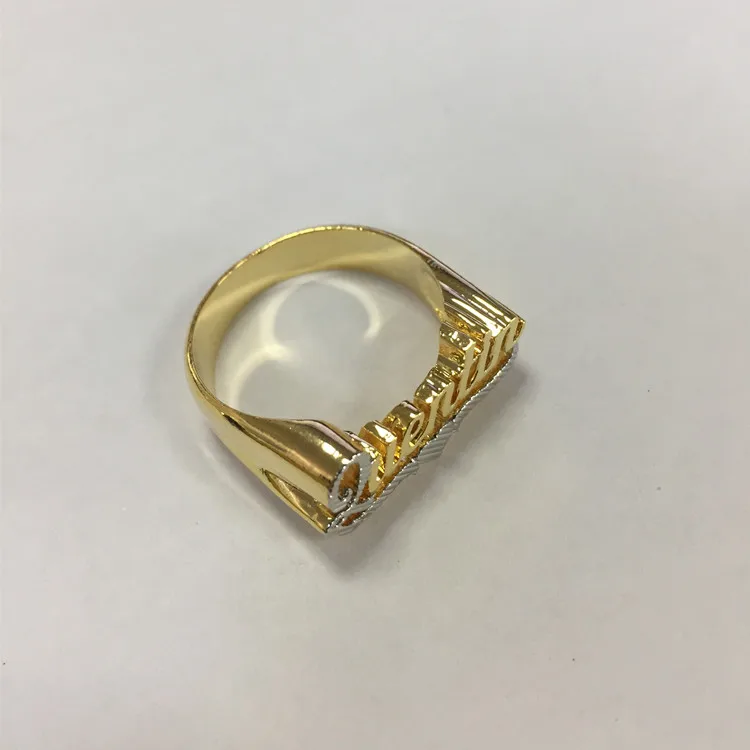 Trendy Brass Metal Gold And Silver Two Tone Plating 3D Customized Name Rings Personalized Name For Gifts, Picture shows
Trendy Brass Metal Gold And Silver Two Tone Plating 3D Customized Name Rings Personalized Name For Gifts, Picture shows
